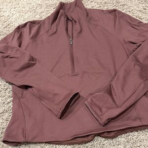 Brown Quarter-Zip Pullover